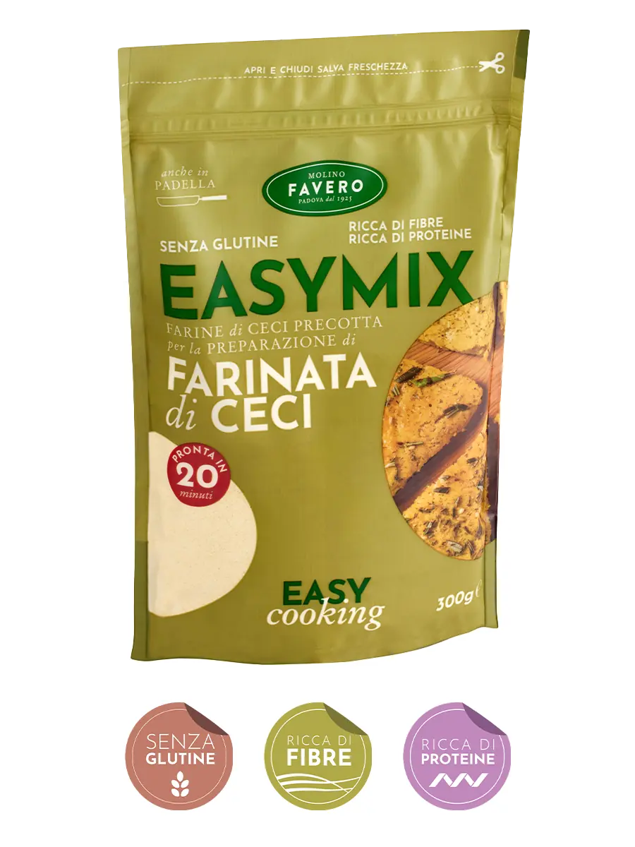 EASY MIX FARINA DI CECI PRECOTTA SENZA GLUTINE PER FARINATA DI CECI