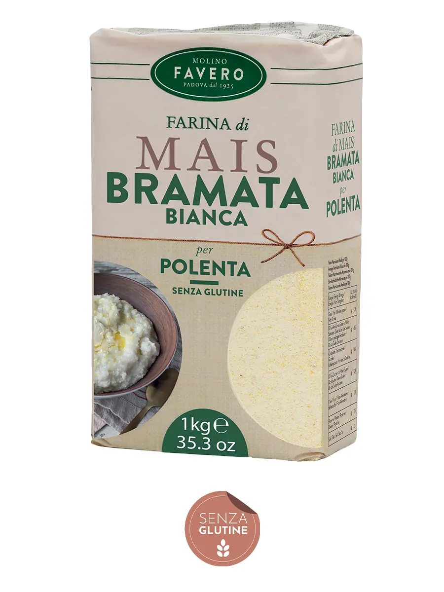 FARINA DI MAIS BRAMATA BIANCA PER POLENTA