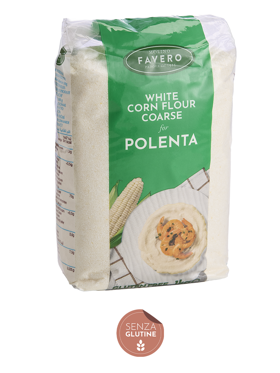 WHITE CORN FLOUR COARSE FOR POLENTA